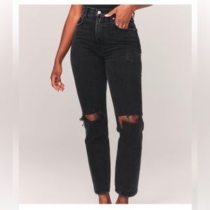 Abercrombie 90s straight ultra high rise curve love jeans